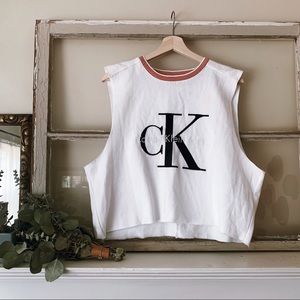 Calvin Klein Cut-Off Crop Tank